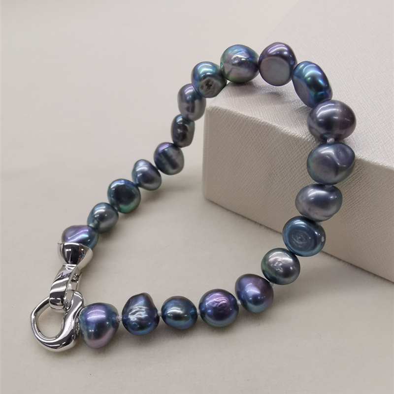 Natural Freshwater Pearl Bracelet Black And White
