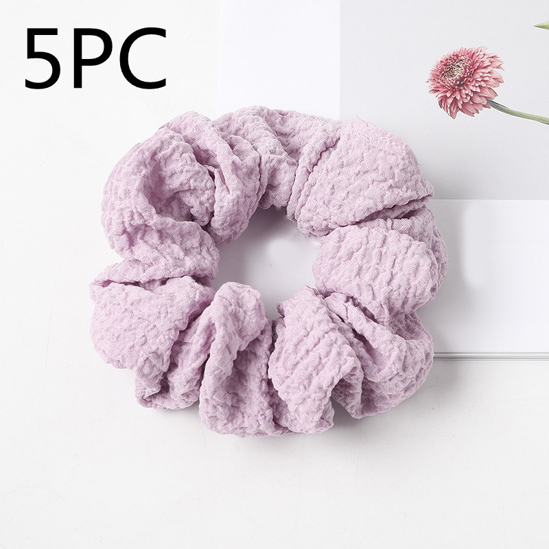 Puff large intestine hair circle fabric in Pink 5PC