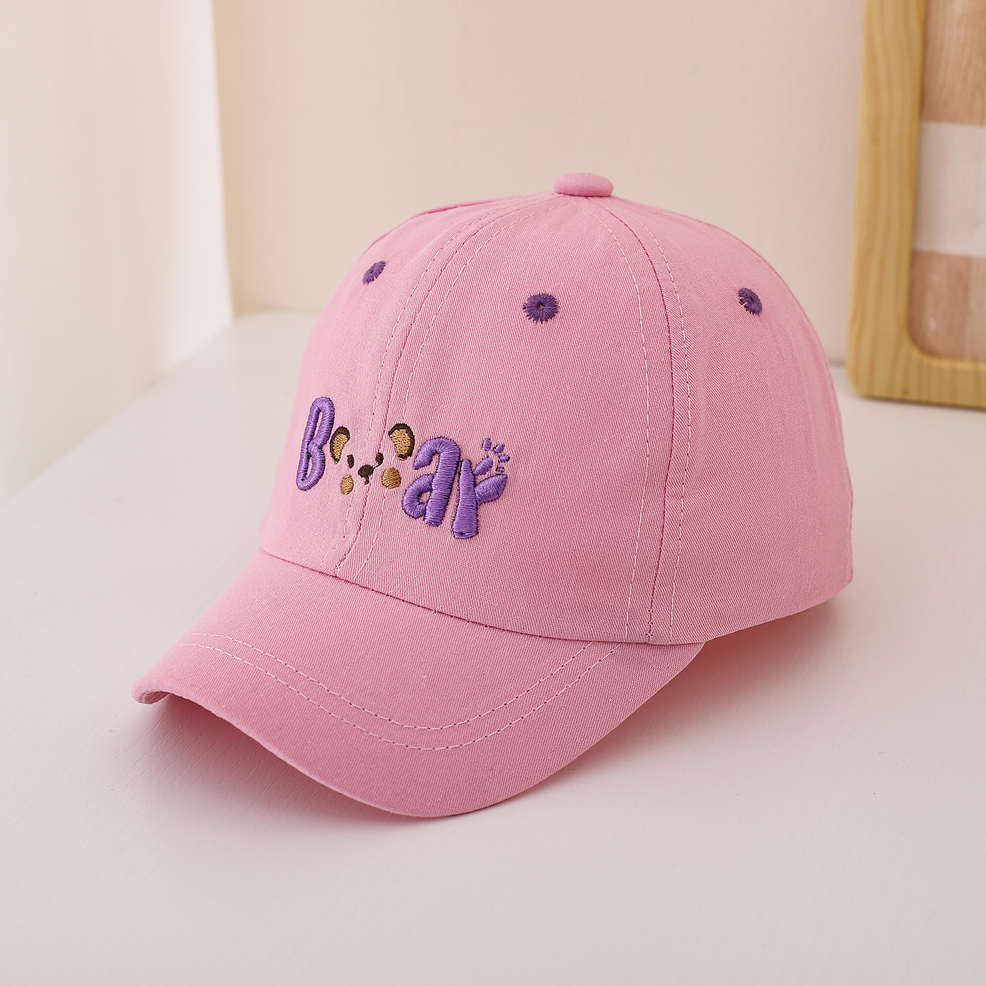 Children's Single-color Simple Cartoon Mouse Letter Embroidery Adjustable Cute And Casual Baseball Cap Suitable For Traveling And Playing 9