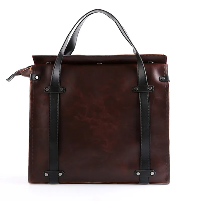 Casual Business Document One Shoulder Diagonal Computer Men's Bag - Coffee