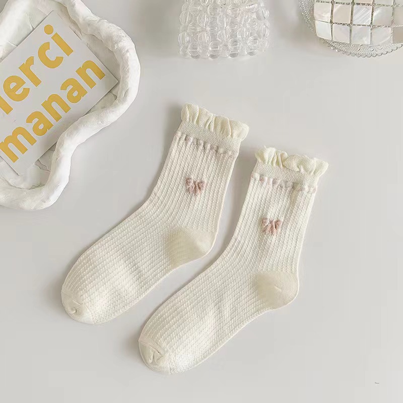 White Lace Fall Socks Ins