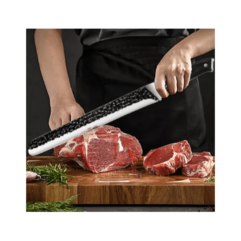 11-Inch High-Carbon Blacksmithing Slicing Knife - Effortless Meat Slicing... 3