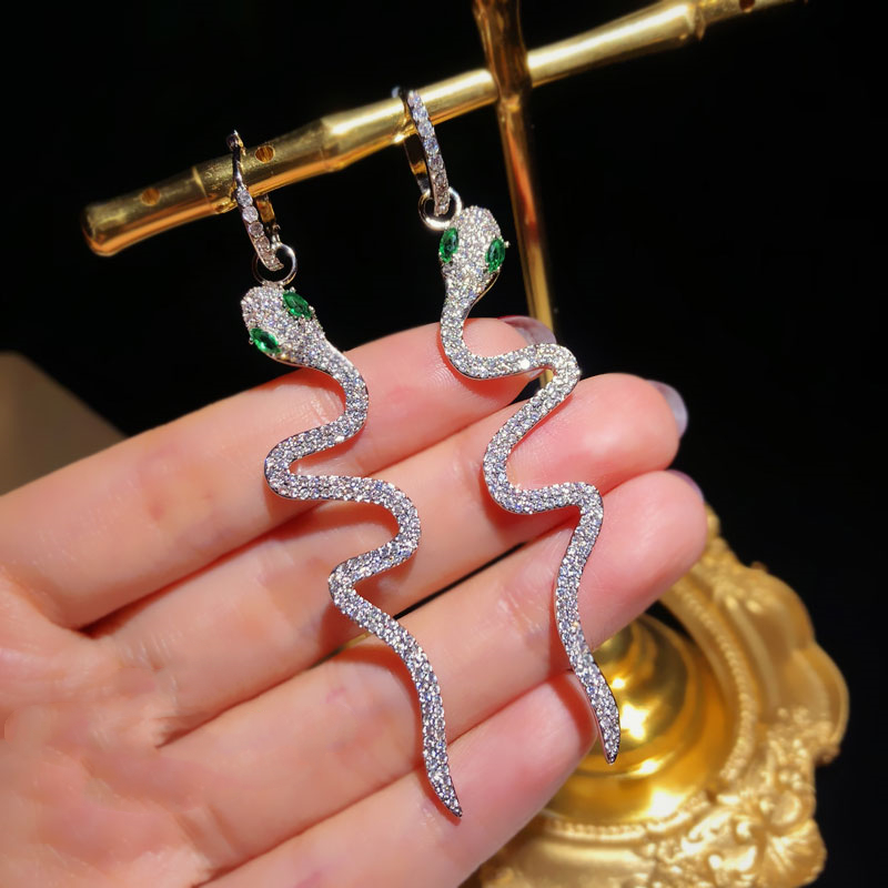 Title 4, Zircon Micro Inlaid Heavy Work Snake Shaped Pen...