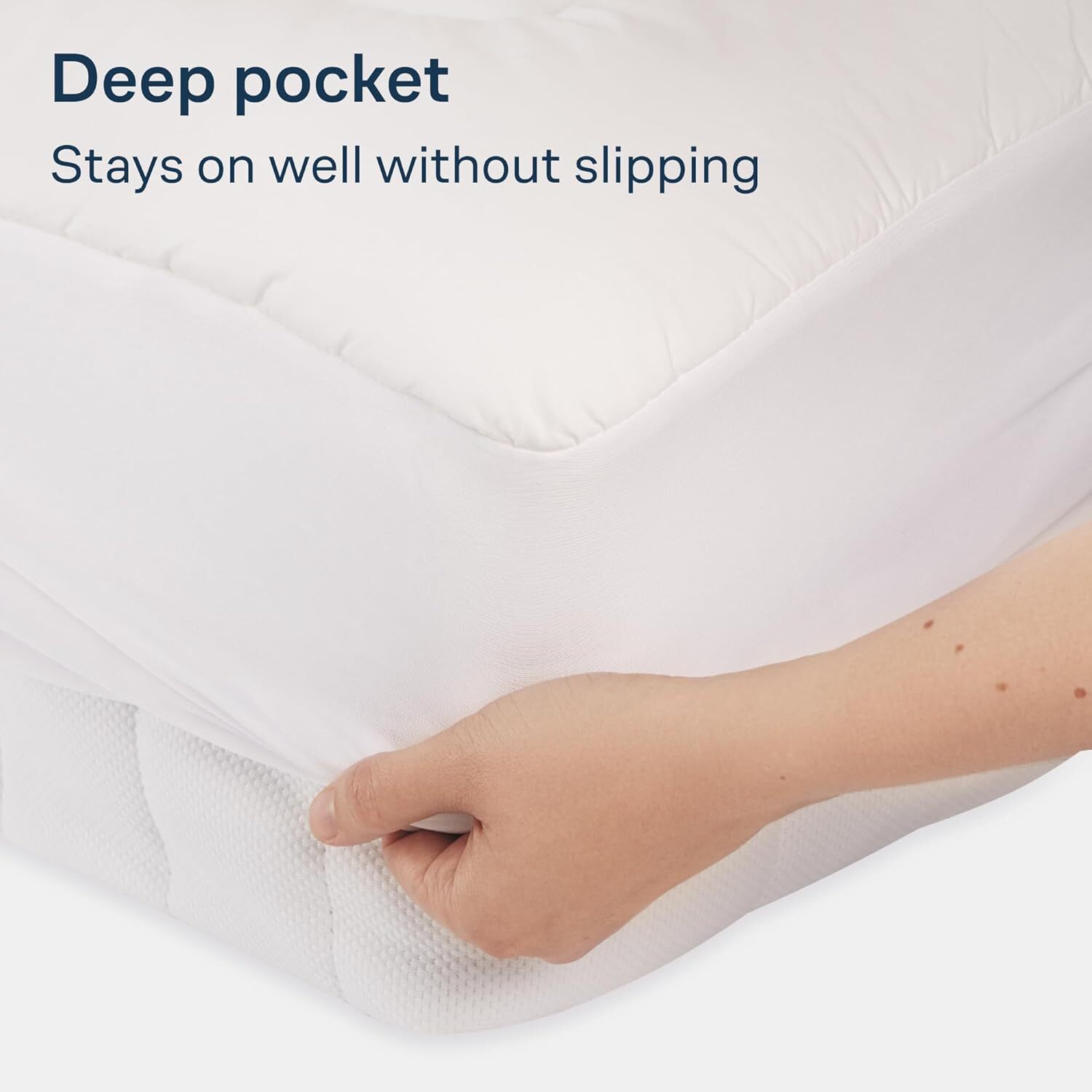 50X40X18 Luxury Mattress Topper Pillowtop Bedding Mat Pad Fitted Cover Underlay All Sizes