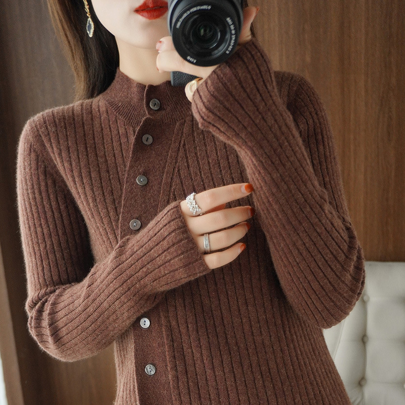 Autumn Winter New Cashmere Cardigan Female Minority Design Sense