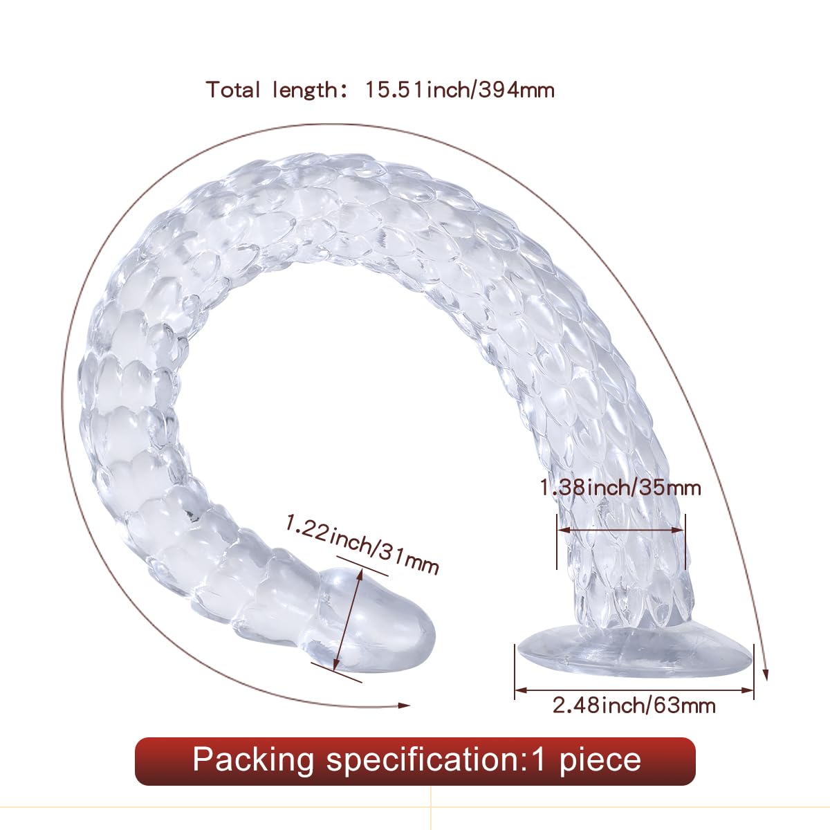 18.9-inch Transparent False Anode