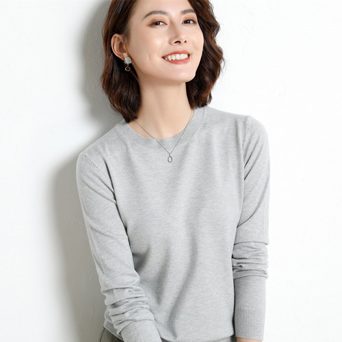 Title 4, Loose And Versatile Round Neck Wool Base Sweater