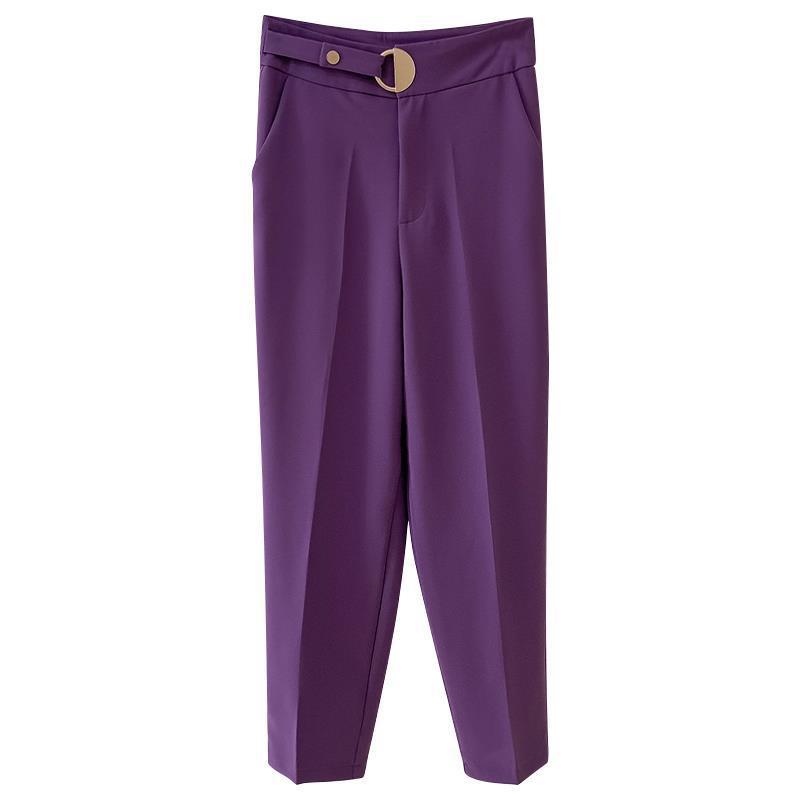 The New Drape High-waist Casual Suit Trousers Are Thin And Radish Loose Cropped Trousers