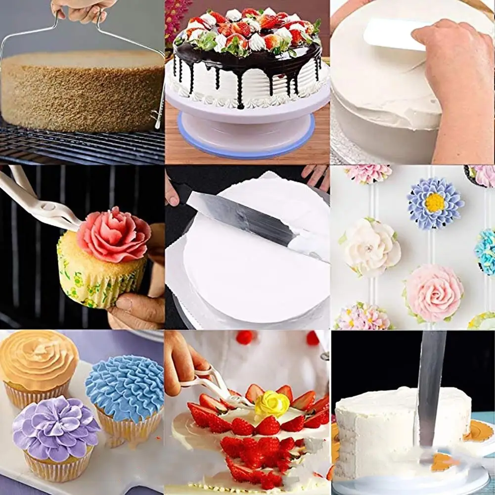 Cream Scraper Spatula With Decorated Cake Mouth