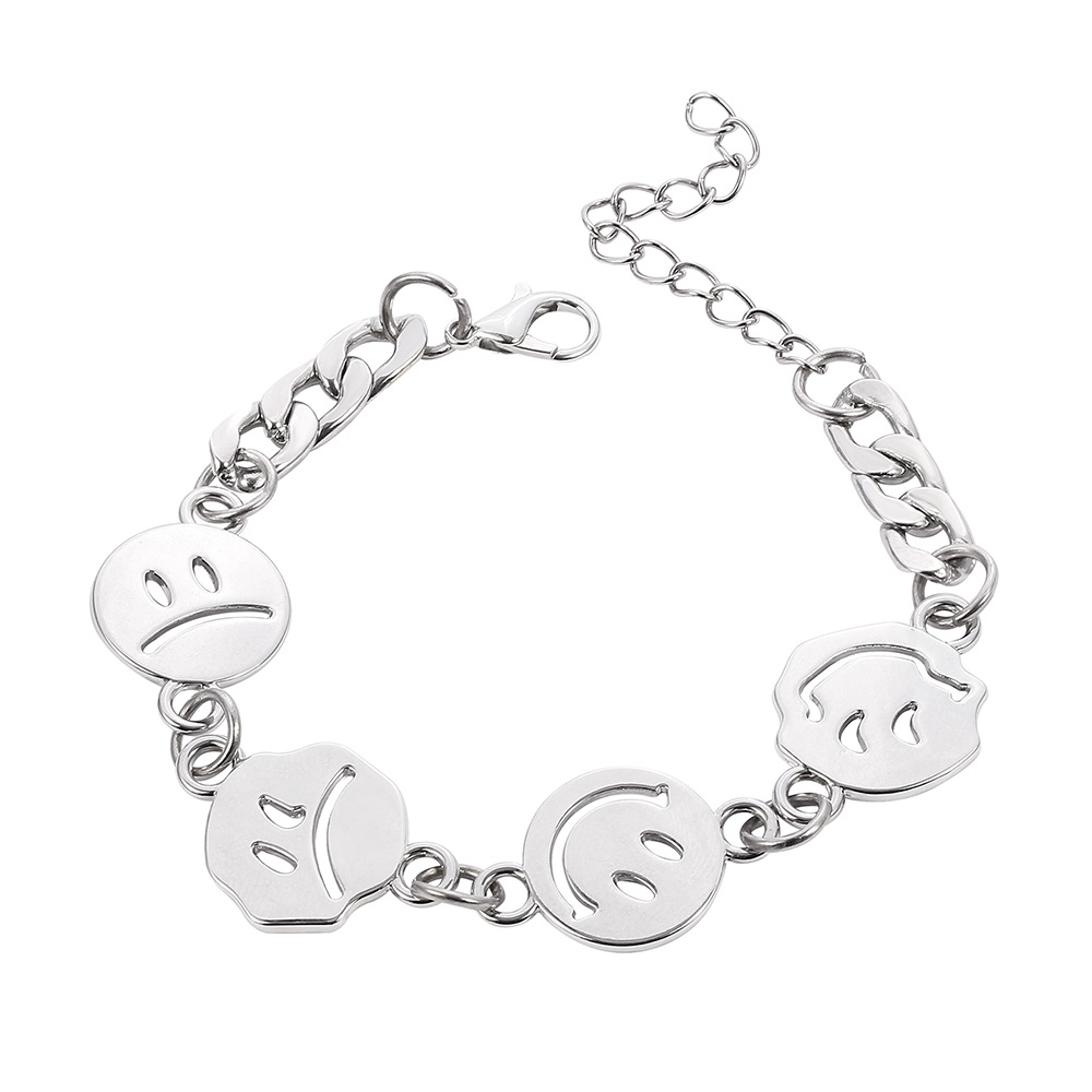 Harajuku Style Happiness, Anger, Sorrow And Happiness Stitching Necklace Bracelet
