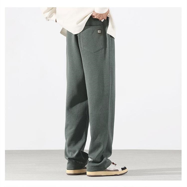 Spring And Summer New Knitted Japanese Loose Straight Mop Casual Pants - Image 4
