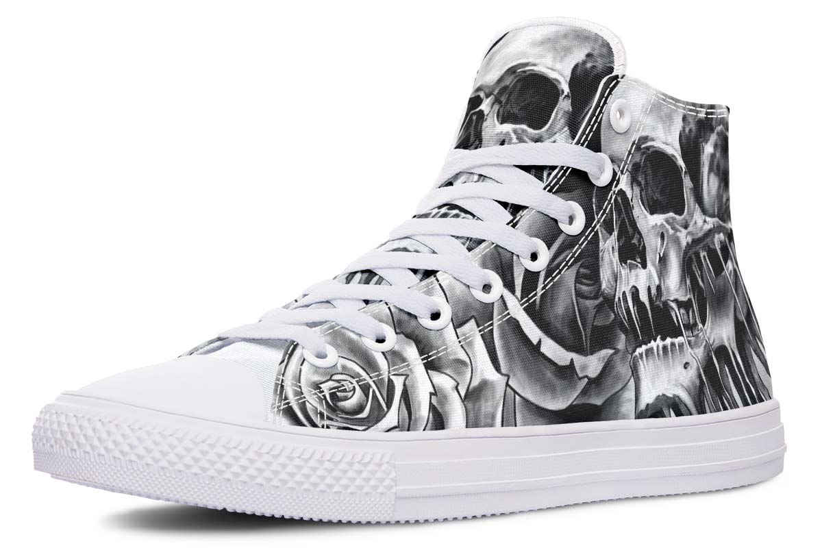 Printed Couple High-top Canvas Shoes