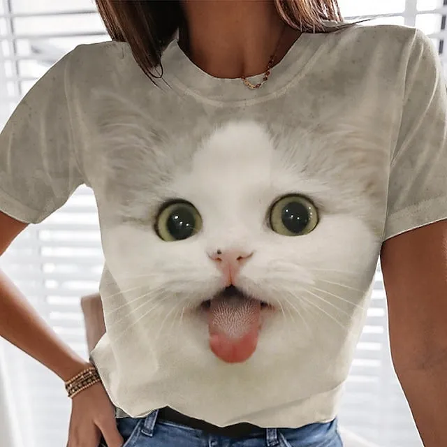 3D Printed Women's Street Short Sleeve Sports T shirt Top - Shop at LoveMi