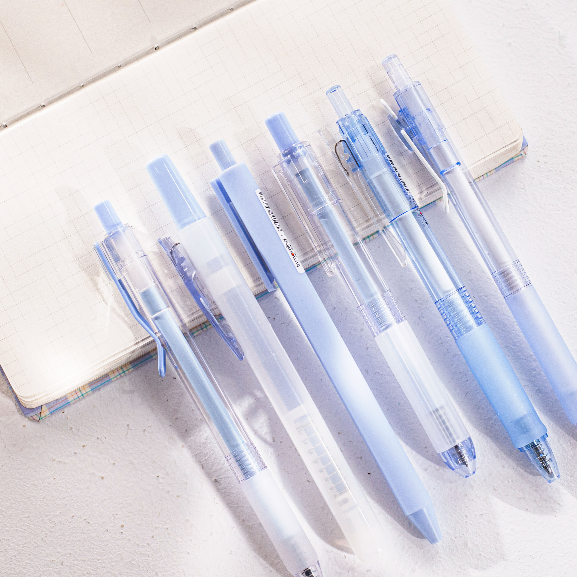 Title 4, Solid Color Pressing Pen Simple Cream Gel Pen Set