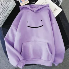 Autumn And Winter Plus Velvet Thick Loose Long Sleeved Hoodie - Purple - View 1