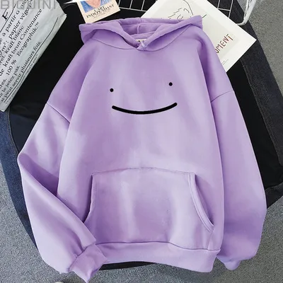 Autumn And Winter Plus Velvet Thick Loose Long Sleeved Hoodie Purple - Shop at LoveMi