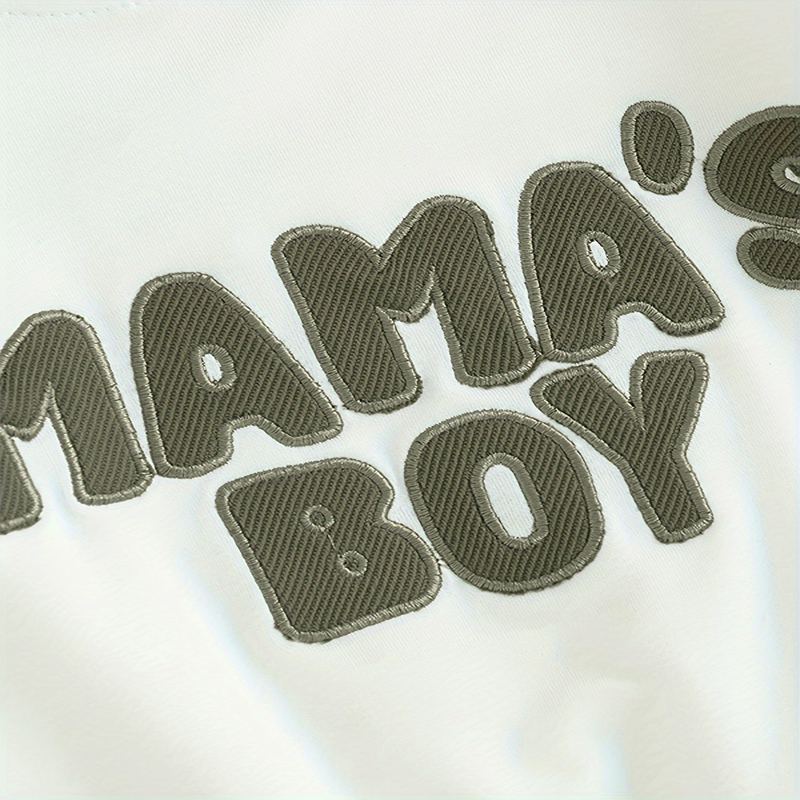Baby Boy's 2-Piece Sweatshirt Set Round Neck Letter Print Top & Drawstring Jogger Pants For Spring & Fall