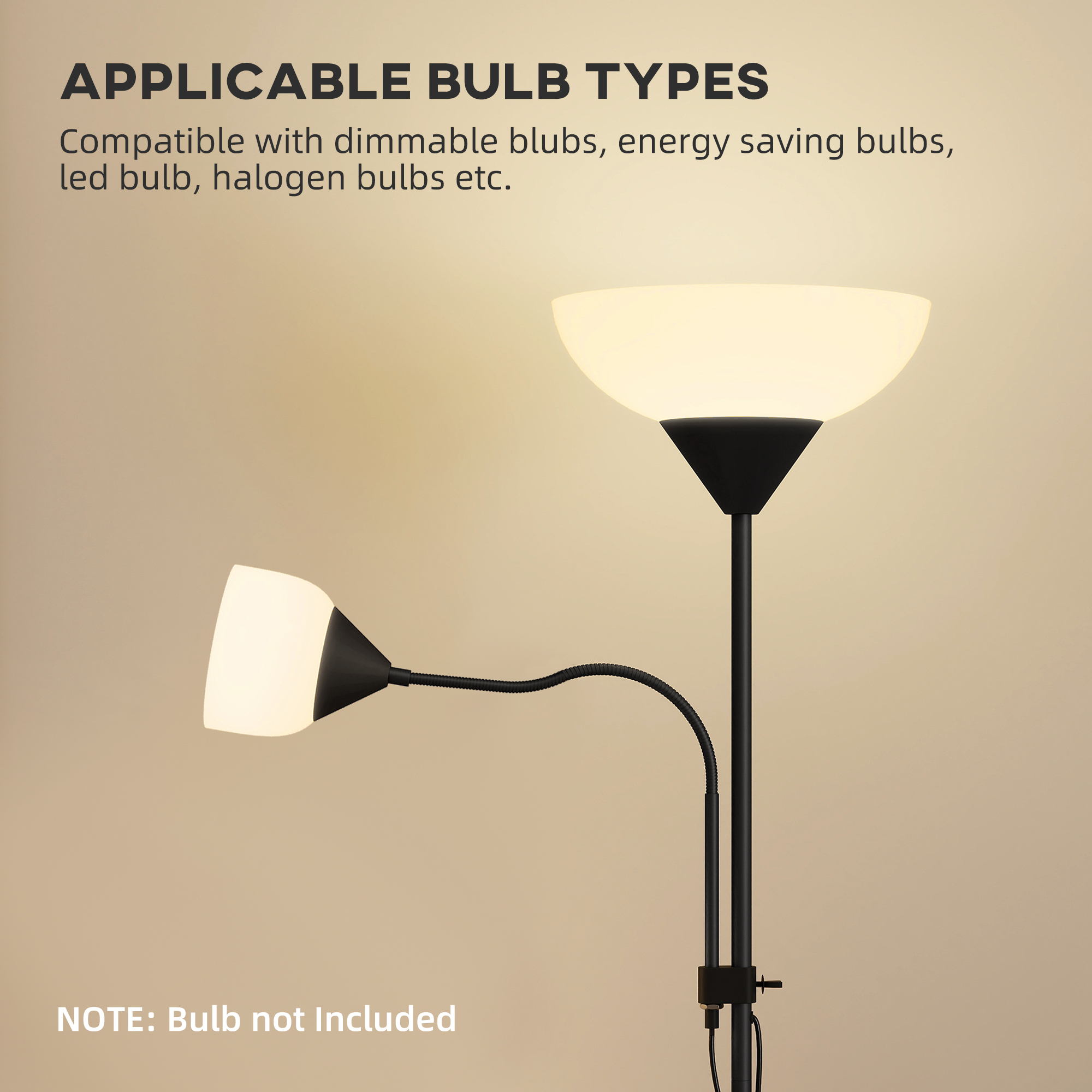 LED Floor Lamp, Suitable For Living Rooms, 180cm High,