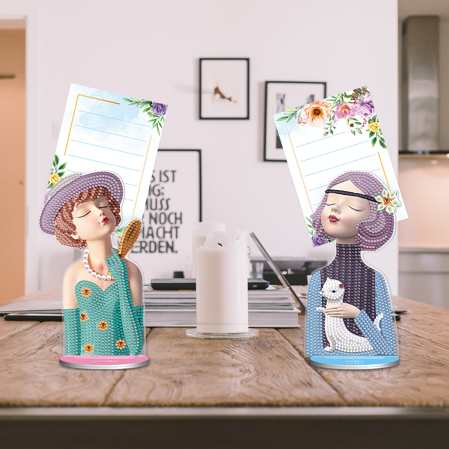 Crystal Diamond Desktop Ornament Sticky Note Decorative Painting