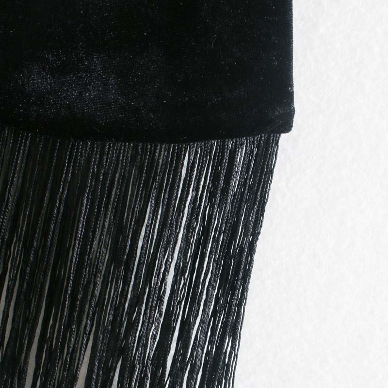 Title 3, European and American autumn velvet fringed ski...