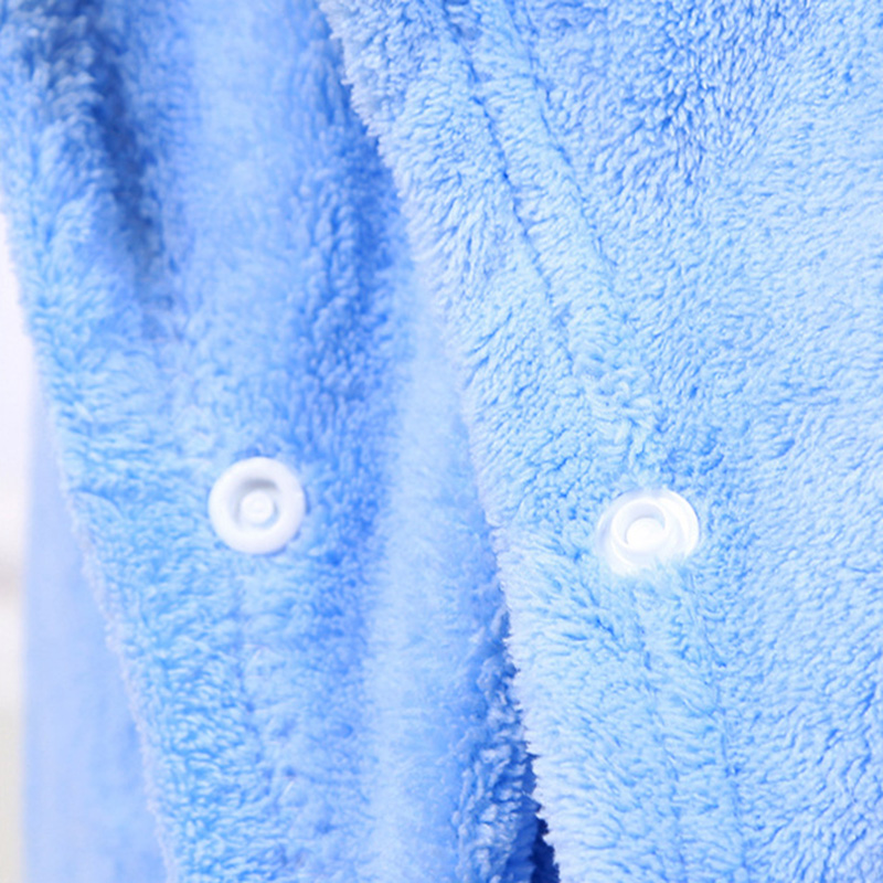 Children's Wearable Coral Fleece Absorbent Hooded Cloak Bath Towel Boys And Girls Nightgown Home Clothes