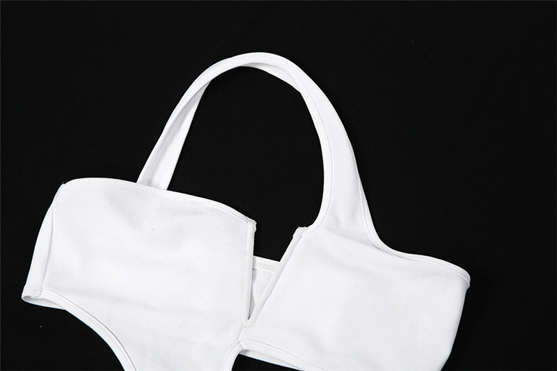 Women's Fashion Shoulder Sexy Cutout Backless Slim Fit Sheath Dress