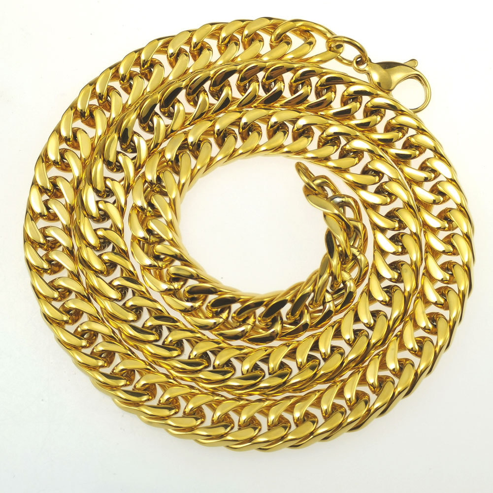 Titanium Steel Fine Polished Necklace Multiple Widths