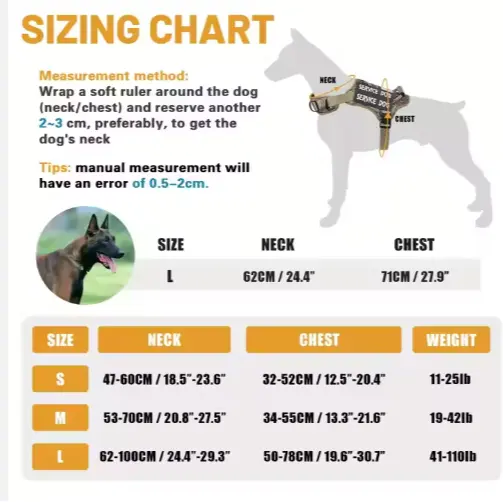 USLOCAL Tactical Service Dog Harness