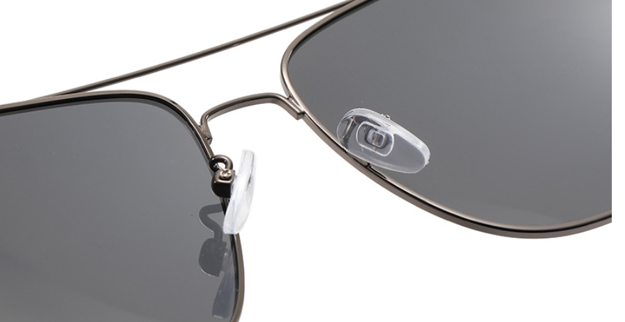 Title 6, Large Frame Metal Double Bridge Aviator Sunglasses