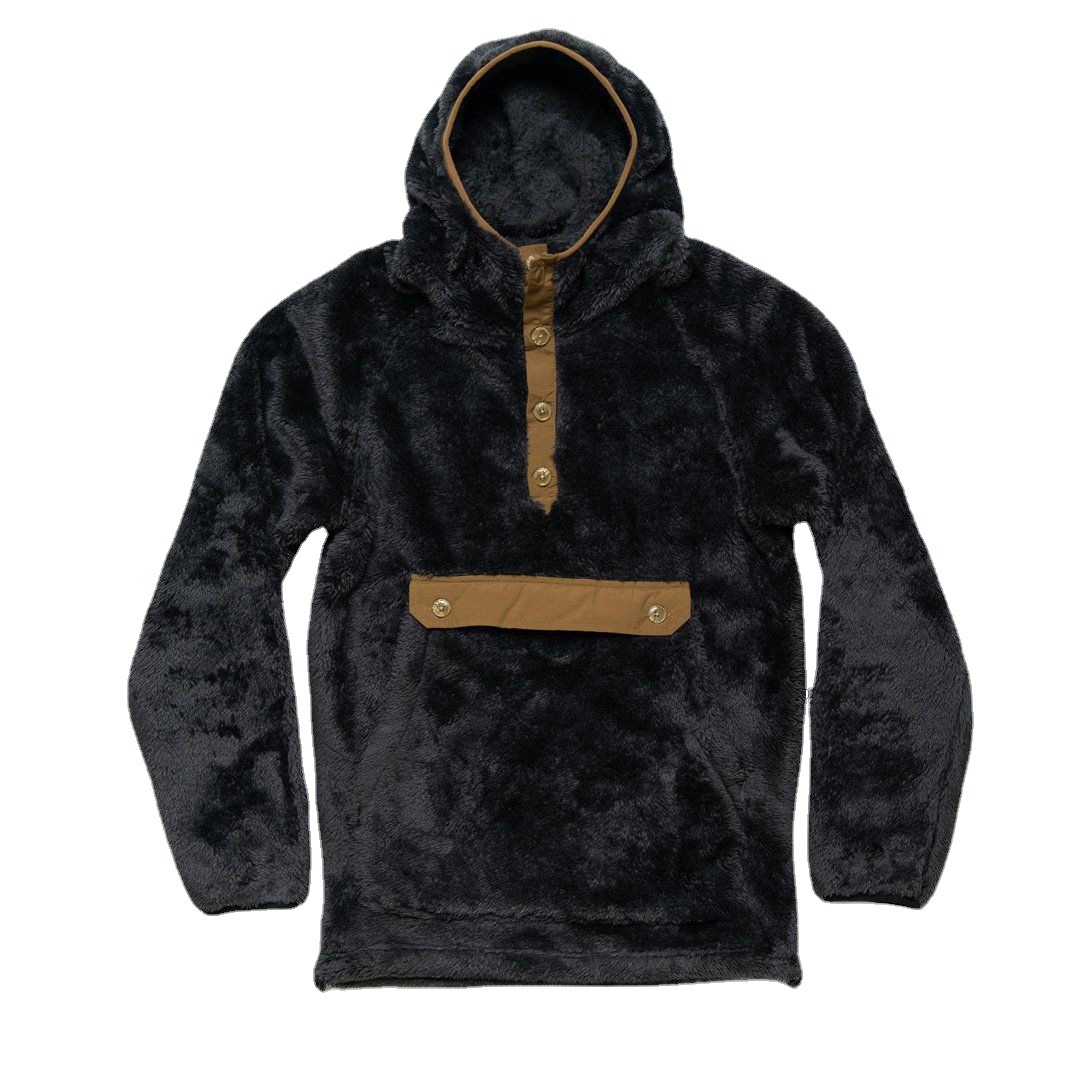Loose Plush Hooded Sweater Men's Jacket