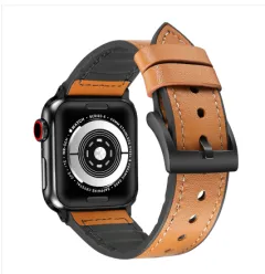 Light Luxury Smart Watch Leather Strap - Brown - View 1