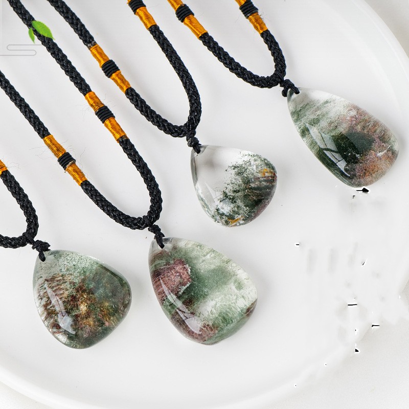 Raw Stone Polished Crystal Pendant Jewelry