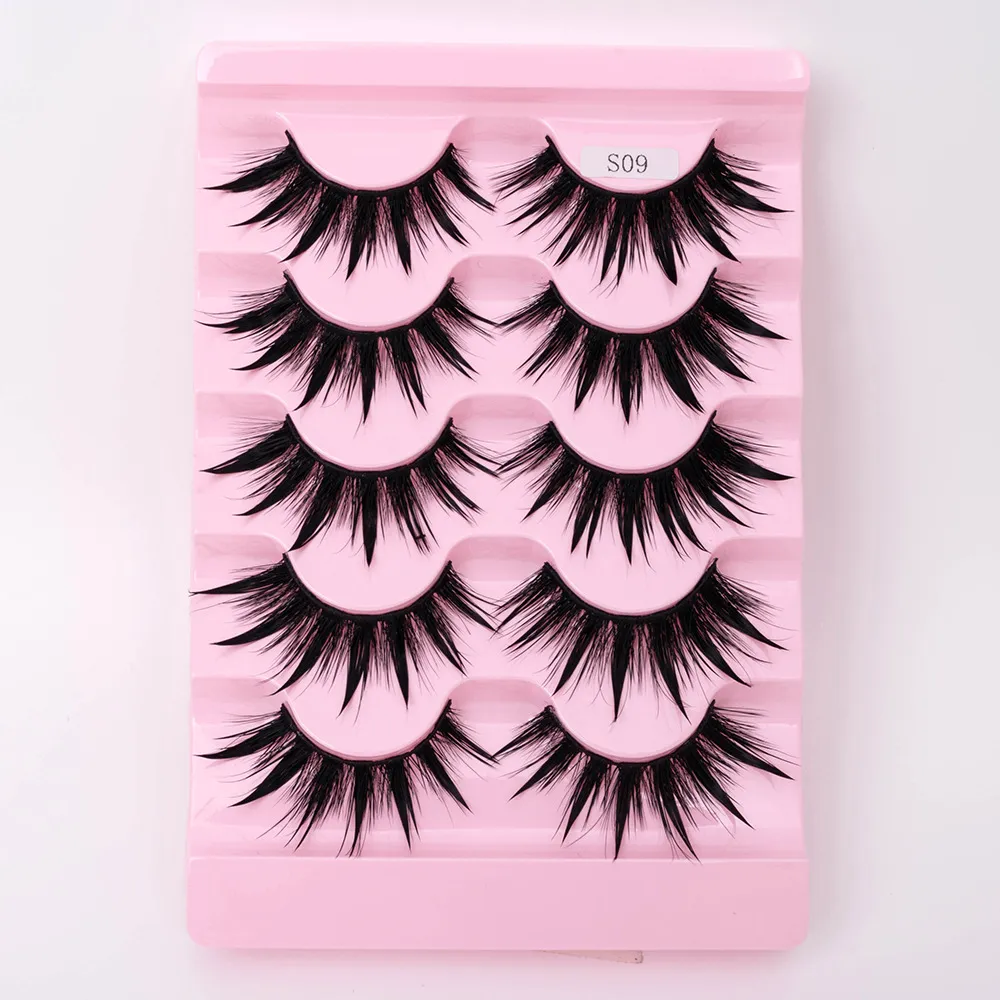 Natural 3D Dramatic Fairy Clusters Manga Lashes Fake Eyelashes - S09