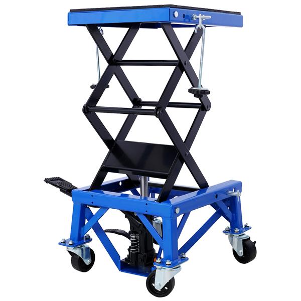 300 Pound Hydraulic Motorcycle Scissor Jack Lifting Foot Wheel Suitable For Small Off-road Vehicles, Blue, Prohibited PlatformTemu - Image 2