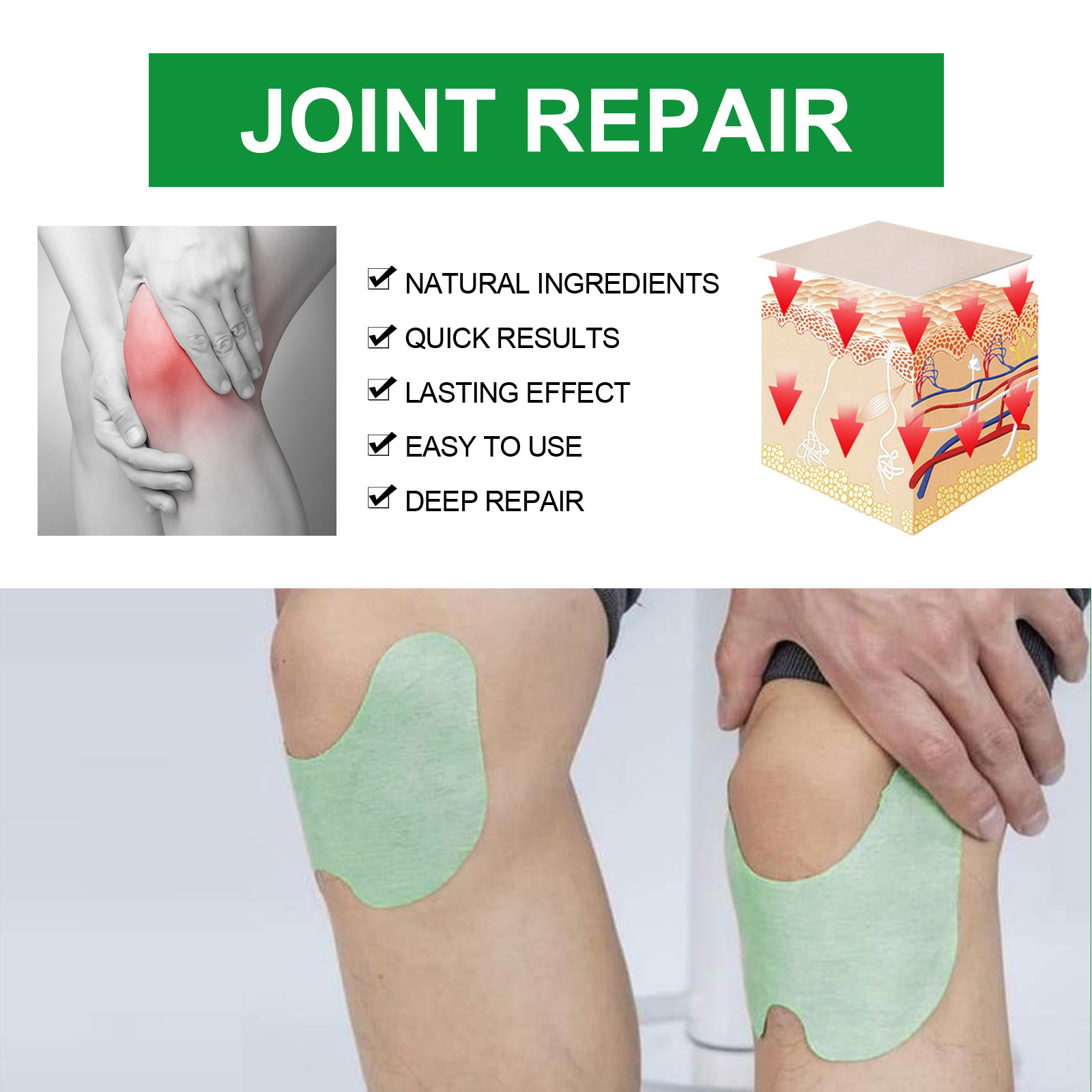 South Moon Knee Patch, Activating The Muscles And Bones To Relieve Pain Of Lumbar Vertebrae Joint Wormwood Patch