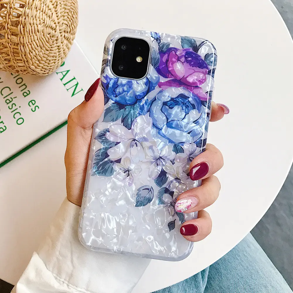 Shell Pattern Floral Phone Case Protector