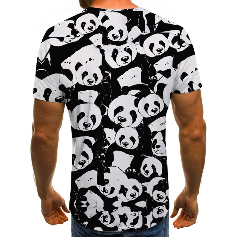 Title 2, Yeni Erkek Tişört 3D Panda Baskı Gençlik Moda K...