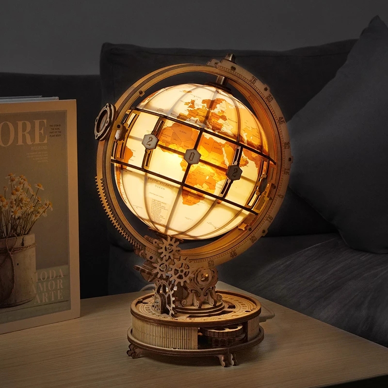 Puzzle En Bois 3D Lumineux GLOBEIDO puzzle en bois 3d Puzzle En Bois 3D Lumineux GLOBEIDO