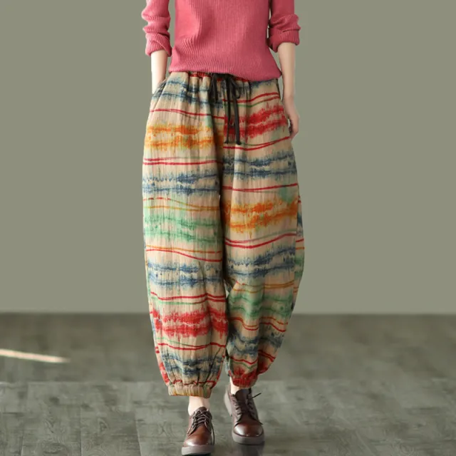 Women's Fashion Casual Pants Slim Bloomers Lottery Terms - Shop at LoveMi
