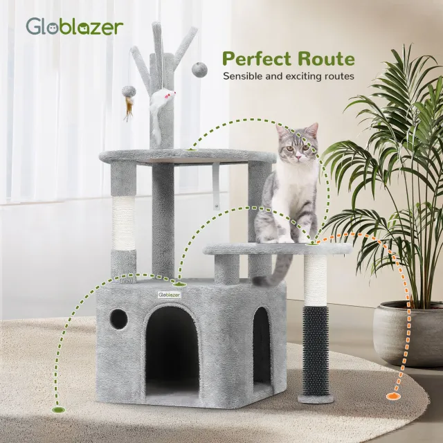 44 Inch Cat Climbing Frame Light Gray 44Inch - Shop at LoveMi