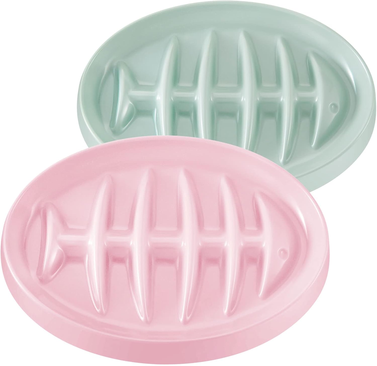 Cat Slow Feeder Bowl Slow Feed Cat Dish Fishbone Cat Slow Feeder Small Interactive Dog Feeder Dish Anti Gulping Pet Bowl For Cat And Dog Slow Eating To Against Bloat