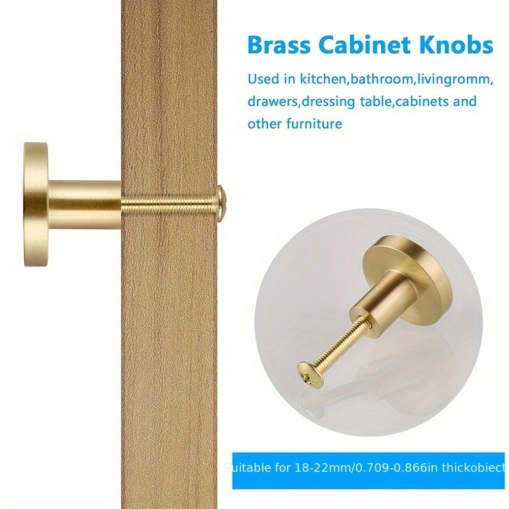 10Pcs Solid Door Knobs Cabinet Handles Cupboard Drawer Furniture Kitchen DIY UK