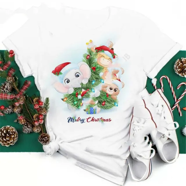 Christmas Penguin Owl Print Women's Black T Shirt C38 - Shop at LoveMi