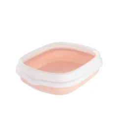 Pet Toilet Cat Litter Box with Scoop Anti-Splash Dog Plastic Toilet - Pink - View 1