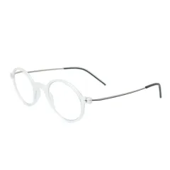 Retro Round Frame Reading Glasses PC Anti Blue Light - Transparent - View 1