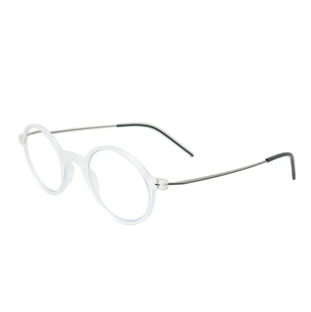 Retro Round Frame Reading Glasses PC Anti Blue Light Transparent - Shop at LoveMi