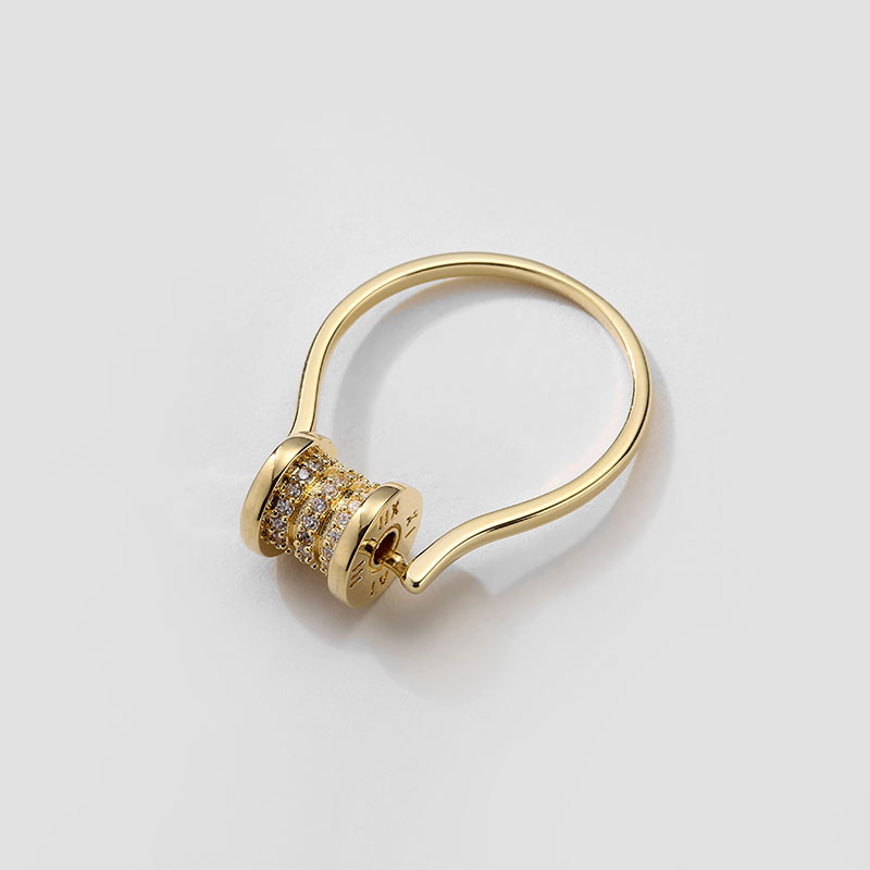 Exquisite Diamond-studded Rotatable Waist Ring