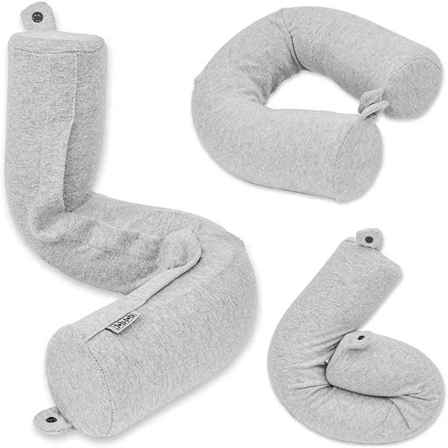 Memory Foam Travel Pillow Adjustable Bendable U Shaped Pillow For Neck Chin Lumbar And Leg Support Neck Pillow Grey Grey - Shop at LoveMi