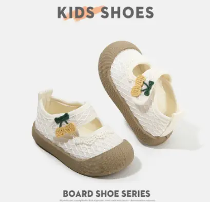 2026 Spring Summer Kids Breathable Skate Shoes, Soft Sole Casual White Sneakers, Low Cut Toddler Walking Shoes For Boys & Girls