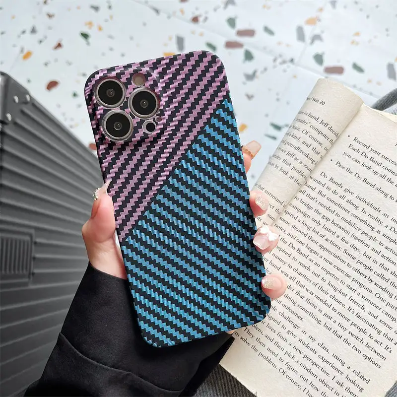 Double-faced Kevlar Carbon Fiber Texture Mobile Phone Case